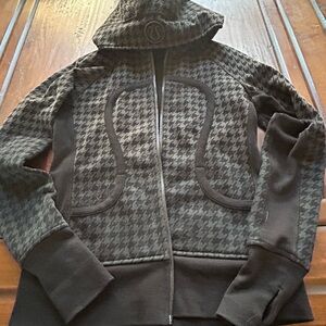 Lululemon Athletica Black and Gray Varsity Jacket